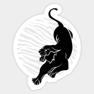 Ukiyo-e Panther Sticker